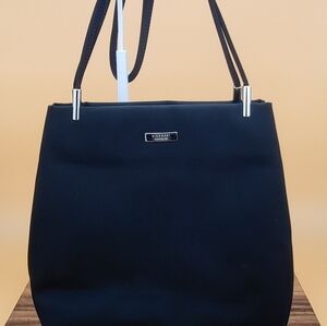 Nine West Black Shoulder Bag My Silver Detail, Like New Condition